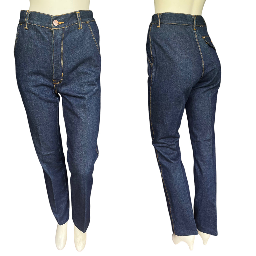 Vintage 70s Gloria Vanderbilt for Murjani Dark Wash Straight Leg High Rise Jeans