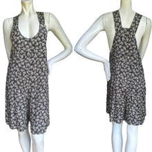 Load image into Gallery viewer, Vintage 90s Express Baggy Brown &amp; Cream Floral Print Overalls Jumper Size Medium
