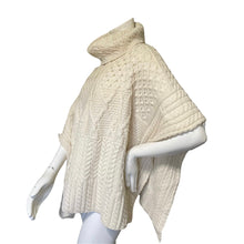 Load image into Gallery viewer, Vintage Carraig Donn 100% Merino Wool Ireland Cable Knit Turtleneck Poncho
