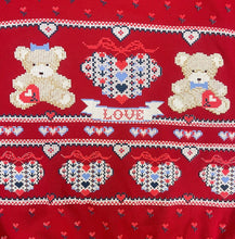 Load image into Gallery viewer, Vintage Cottagecore Teddy Bear Hearts Love Crewneck Sweatshirt
