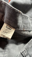 Load image into Gallery viewer, Vintage Levi&#39;s Gray Corduroy 550&#39;s Relaxed Fit Tapered Leg Jeans Size: 12 Short
