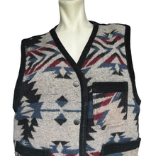 Load image into Gallery viewer, Vintage 90&#39;s Geo Wool Blend Aztec Southwestern Button Down Vest | Size: Large
