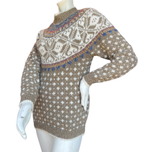 Load image into Gallery viewer, Vintage 90&#39;s Fair Isle Print Wool Blend Knit Mockneck Sweater Size Small
