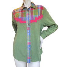 Load image into Gallery viewer, Vintage 80&#39;s Western Multicolor Plaid Button Down Long Sleeve | Size: Large
